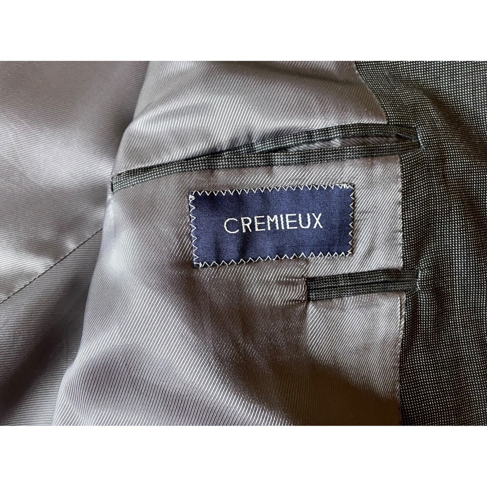 Cremieux Two Piece Suit Size Mens 48L Gray Wool Blazer & Pants 42x29 - Picture 3 of 5